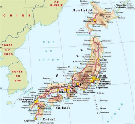 Printable Map Of Japan With Cities