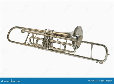 valve trombone stock image image  soprano long shape