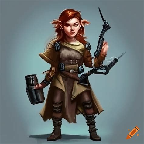 Illustration Of A Female Halfling Rogue Investigator On Craiyon