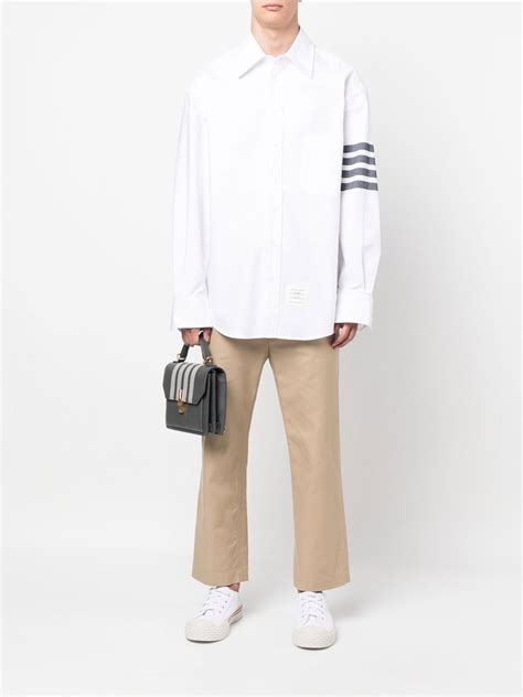 Thom Browne Bar Stripe Shirt White Farfetch Hk