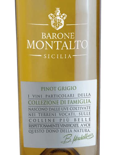 Barone Montalto Collezione Di Famiglia Pinot Grigio Vivino Us