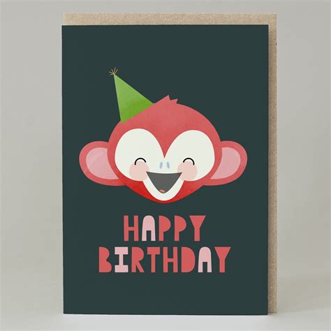 Monkey Birthday Card