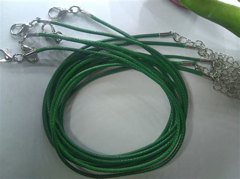 Cordão Colar 5 Unidades Ajustavél sem Pingente Verde no Elo7 HandMade