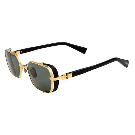 Balmain Black And Gold Tone Titanium Brigade Iii Sunglasses Balmain Eyewear Avvenice