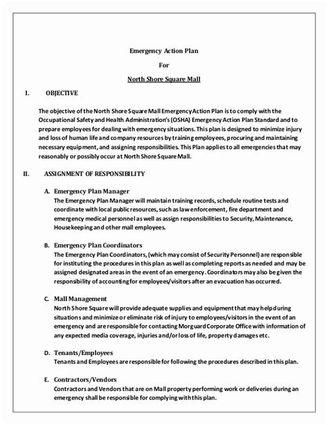 Osha Emergency Action Plan Template Hamiltonplastering