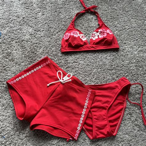 Y K Bikini Set With Shorts This Set Is Like New No Depop