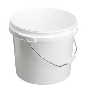 Seau blanc plastique 17 5L inviolable anse métal Conditionnement en