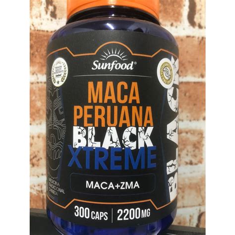 Maca Peruanaa Black Xtreme Maca Zma Caps Mg Sunfood Em