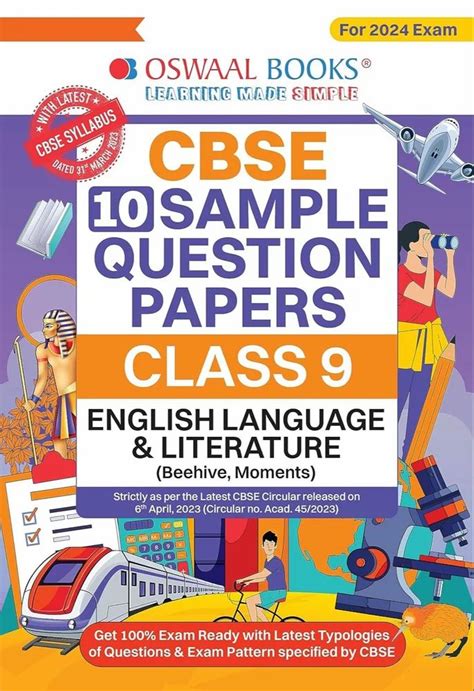 Oswaal Cbse Sample Question Papers Class 9 English Language And Literature Book For 2024 Exam