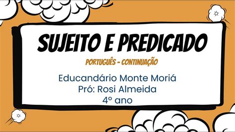 Atividades Sobre Sujeito E Predicado Ano Revoeduca