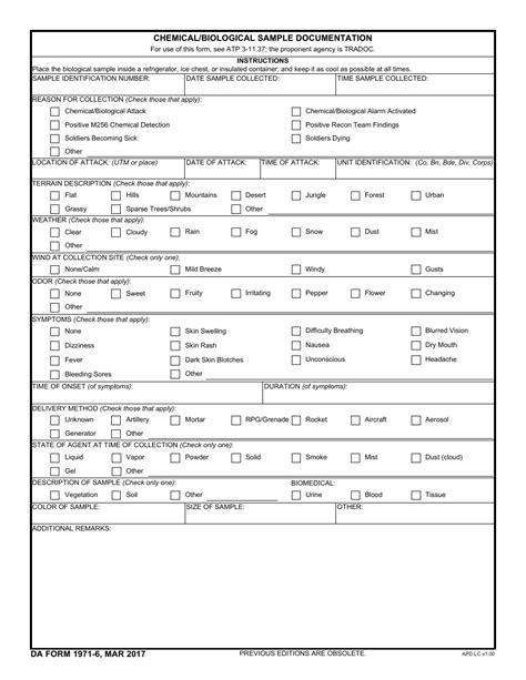 Da Form 1971 6 Fill Out Sign Online And Download Fillable Pdf