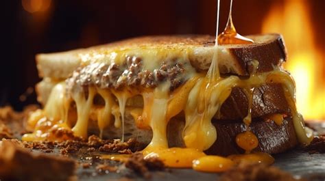 Premium AI Image | Fresh grilled melting cheese sandwich