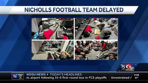 Nicholls State Football Team Stranded at Illinois Airport