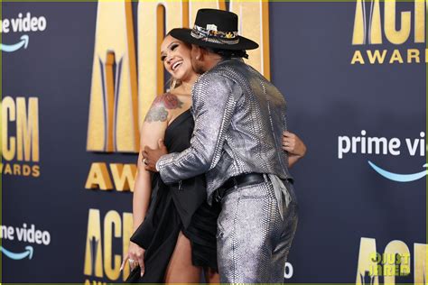 Host Jimmie Allen Wears Sheer Top To Acm Awards 2022 Wife Alexis Gale