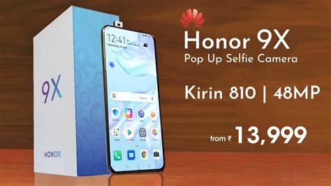 Honor 9X Kirin 810 48MP Camera Popup Selfie Honor 9X Full