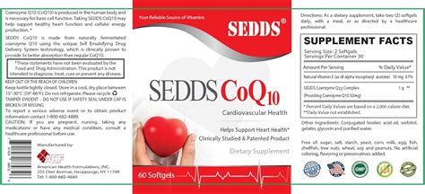 Sedds Coq Ubiquinol Suplemento De Salud Cardiovascular Vitamina