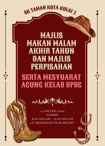 Buku Program Majlis Makan Malam Akhir Tahun Majlis Perpisan Dan