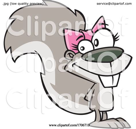 Cartoon Flirty Female Squirrel By Toonaday 1706713