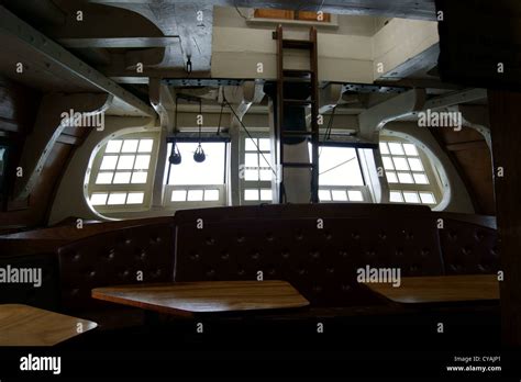 Interior Looking Out The Stern Window Of The Hms Bounty A Tall Ship