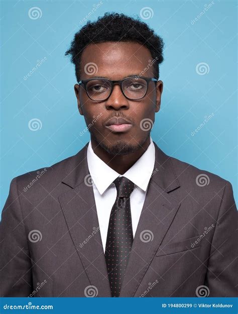 Portrait Of An African American Man With Glasses Stock Image Image Of