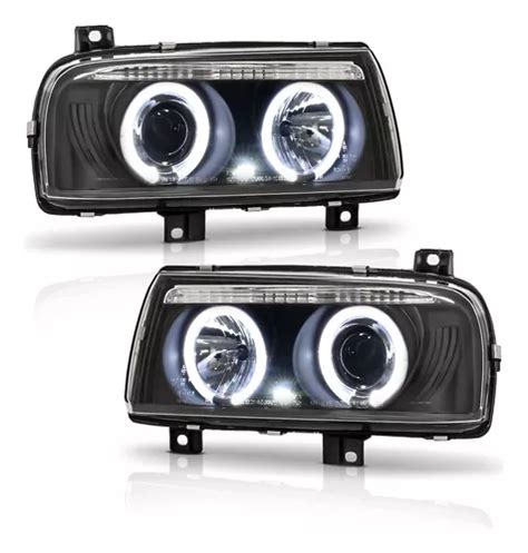 Faros Jetta A C Lupa Y Leds Precio X Par Env O Gratis