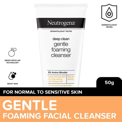 Neutrogena Deep Clean Gentle Foaming Cleanser 50g Moisturizing Facial