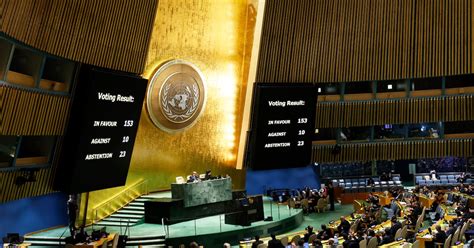 United Nations Votes Overwhelmingly In Favour Of Immediate Humanitarian