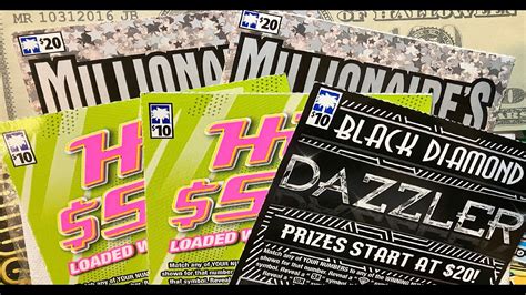 Sc Black Diamond Dazzler And Millionaires Club Scratch Off Lottery