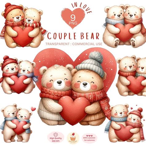 Clipart De Urso De Casal Teddy Apaixonado PNG Clipart De Dia Dos