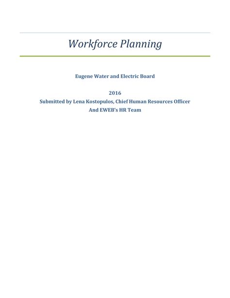 Workforce Planning 14 Examples Format Pdf