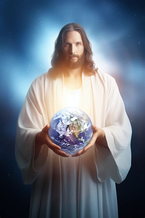 Jesus Christ Holding the Planet Earth in his hands - salvation concept ...