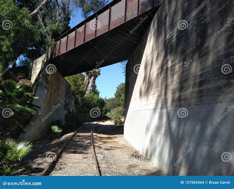 Abandoned Pacific Electric Railroad Tracks In Fullerton California