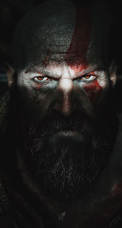 God Of War Kratos Face Wallpaper