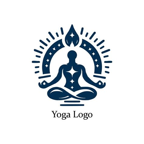 Un Logotipo De Yoga En Fondo Blanco Vector Premium