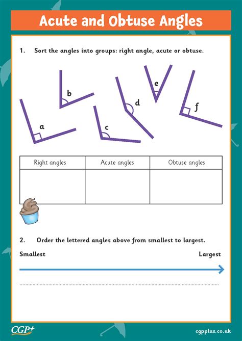 Angle Types: Acute, Obtuse, Right - Worksheets - Worksheets Library