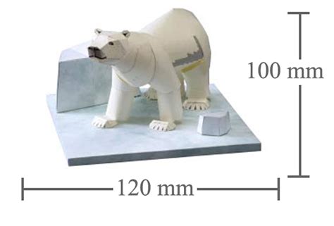 Polar Bear Papercraft 3d Paper Model Animal Zoo Paper Craft