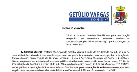 Edital De Processo Seletivo Simplificado Para Contratação Temporária De