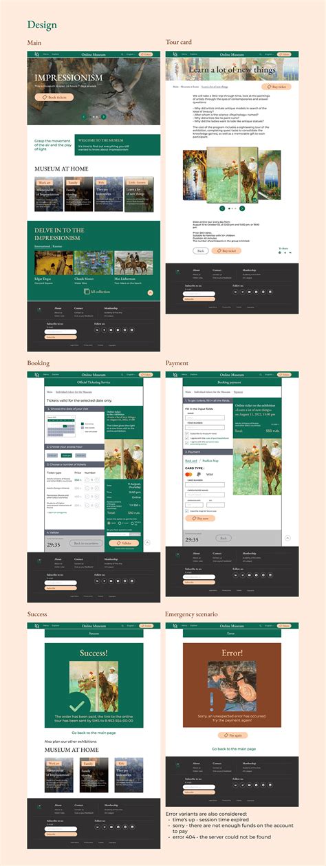 Online Museum Impressionism on Behance