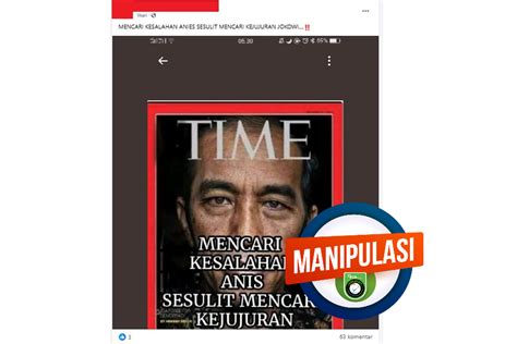 Infografik Hoaks Sampul Majalah Time Benturkan Jokowi Dengan Anies