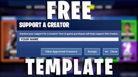 Fortnite Support A Creator Code Animation Intro For Free Customizable