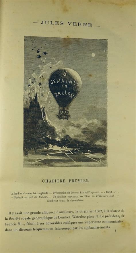 Proantic Verne Jules Cinq Semaines En Ballon Hetzel Vers