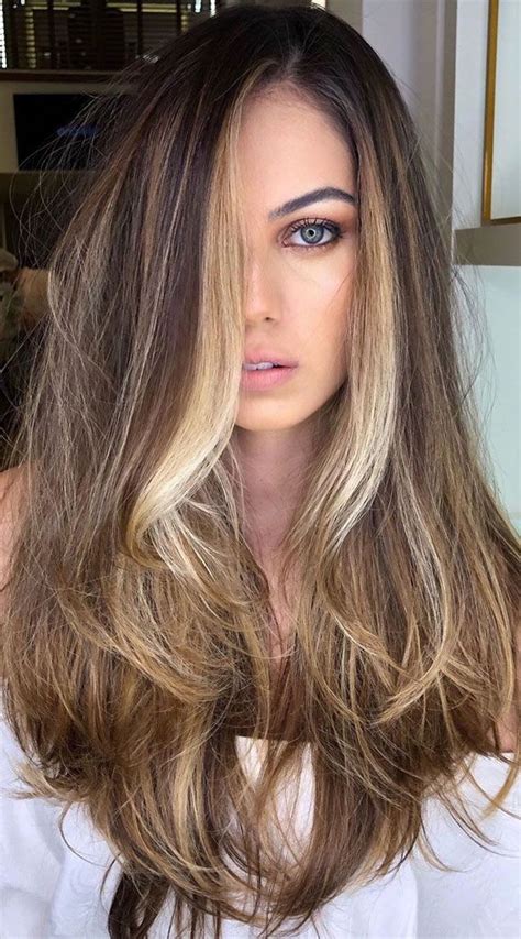 37 Brown Hair Colour Ideas And Hairstyles : Golden front | Babylights ...