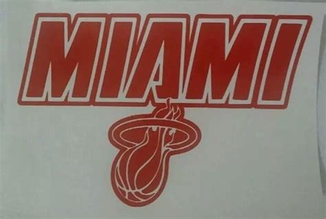 Miami Heat Nba Basketball Sport Logo Car Bumper Sticker Decal X