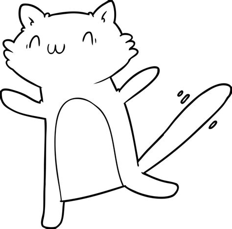 cartoon dancing cat 12538814 Vector Art at Vecteezy