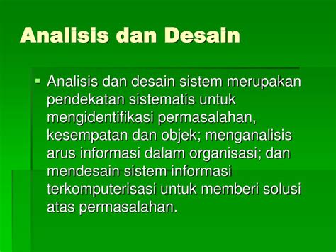 Ppt Analisa Desain Sistem Informasi Powerpoint Presentation Free Download Id5490674