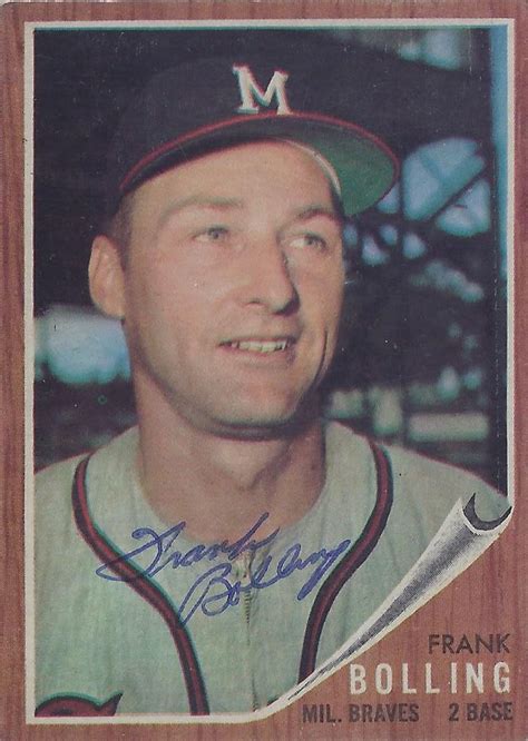 1962 Topps Frank Bolling 130 Second Base Autographe Flickr