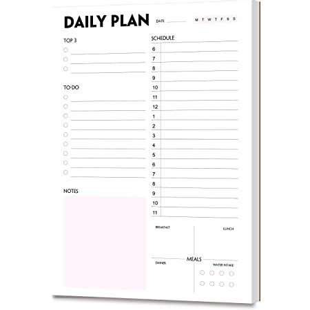 Amazon Utytrees Daily Planner Pad X With Undated