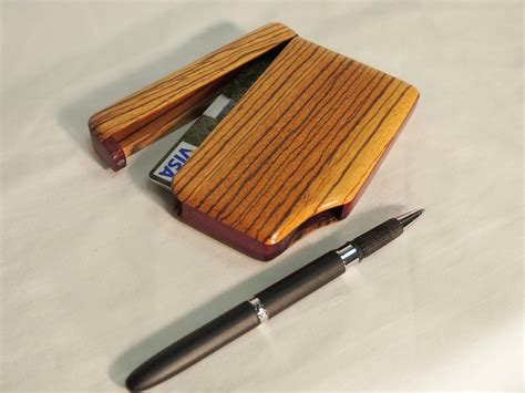 Wood Wallet With Space Pen Compartment