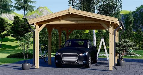 Carport En Bois Pour Voiture Compact Et Pratique