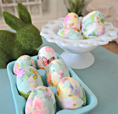 Easy Decoupage Easter Eggs Make Fun And Festive Decor Hip2save